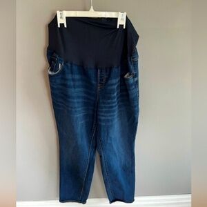 Old Navy Maternity Jeans Full Panel Waist Straight Leg Size 20 Long Pregnancy